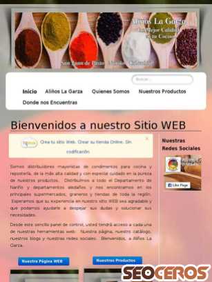 condimentoslagarza.com tablet prikaz slike