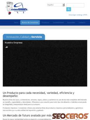 convermex.com.mx/acerca.php tablet förhandsvisning