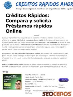 creditosrapidosahora.com tablet obraz podglądowy