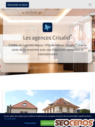 crisalid.com/les-agences-crisalid tablet preview