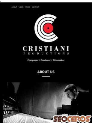 cristianiproductions.com tablet előnézeti kép