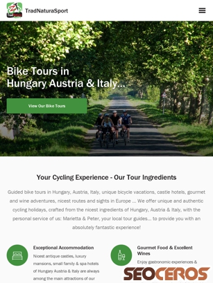 cycling-tours-in-hungary.com tablet 미리보기