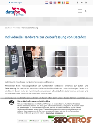 datafox.de/personalzeiterfassung.de.html tablet förhandsvisning