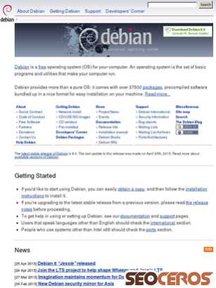 debian.org tablet Vorschau