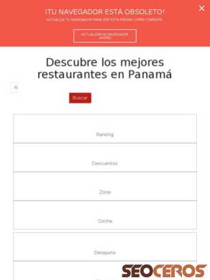 degustapanama.com tablet náhľad obrázku