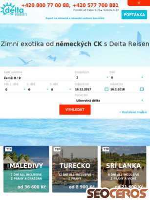 deltareisen.cz tablet Vorschau
