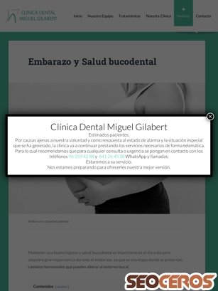 dentistamislata.es/blog/embarazo-y-salud-bucodental tablet obraz podglądowy