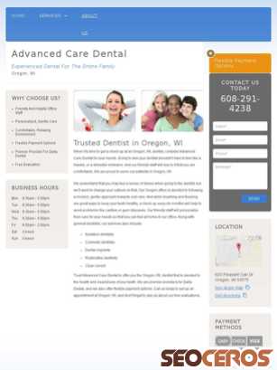 dentistoregonwi.com tablet preview