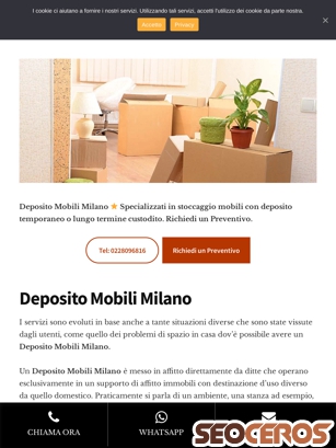 depositomobilimilano.it tablet förhandsvisning