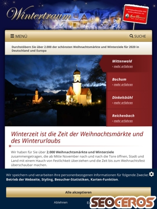 deutsche-weihnachtsmaerkte.de tablet prikaz slike