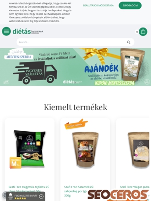 dietas-termekek-webshop.hu tablet preview