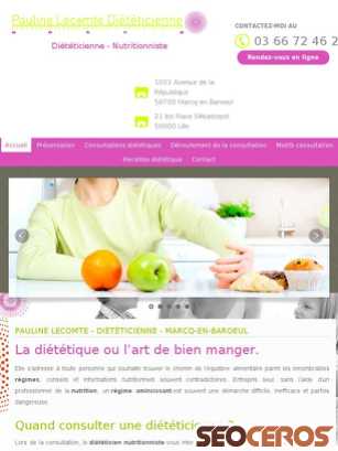 dietetique-nutrition-lille.fr tablet prikaz slike