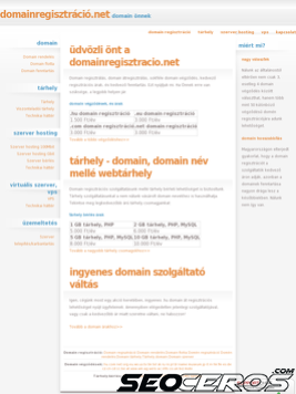 domainregisztracio.net tablet náhľad obrázku