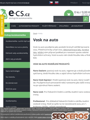 e-cs.cz/vosk-na-auto tablet 미리보기