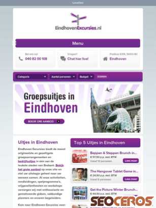 eindhovenexcursies.nl tablet preview