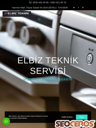 elbizteknik.com.tr tablet vista previa