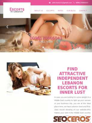 escorts-in-lebanon.com tablet preview