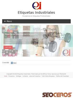 etiquetasindustriales.com.mx tablet náhled obrázku