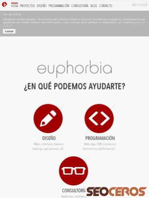 euphorbia.es tablet förhandsvisning