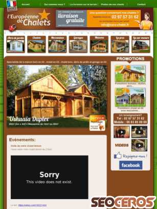 euro-chalet.fr tablet preview