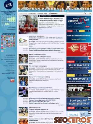 eurohandball.com tablet náhľad obrázku