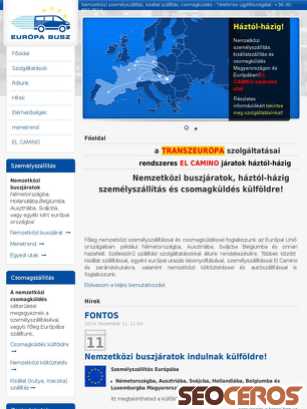 europabusz.hu tablet Vorschau