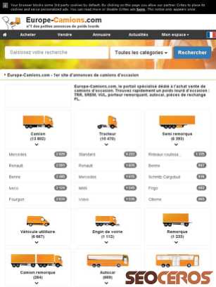 europe-camions.com tablet előnézeti kép
