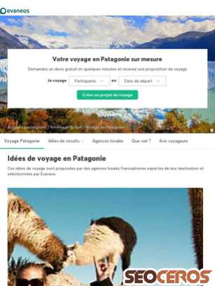 evaneos.fr/patagonie tablet obraz podglądowy