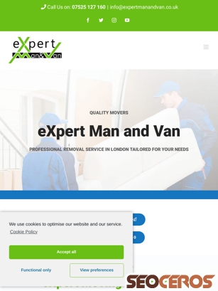 expertmanandvan.co.uk tablet Vorschau