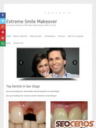 extremesmilemakeover.com tablet preview