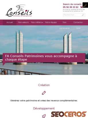 facpe.fr tablet előnézeti kép