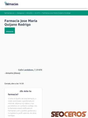 farmacias.es/zaragoza/zaragoza/santos-serrano-gracia-22082 tablet 미리보기