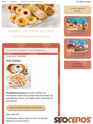 feinschmeckerparadies.com/gebaeck-kekse.php tablet Vorschau