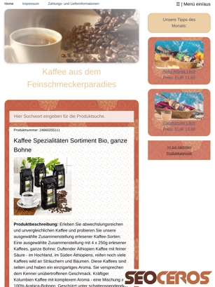 feinschmeckerparadies.com/kaffee.php tablet anteprima