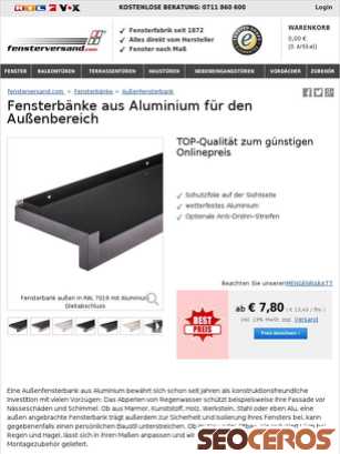 fensterversand.com/aluminium-fensterbank.php tablet prikaz slike