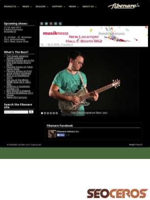 fibenare-guitars.com tablet Vorschau