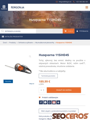 fidrgon.netblue.sk/produkt/strihanie-a-vyzinanie/akumulatorove-plotostrihy/husqvarna-115ihd45 tablet förhandsvisning