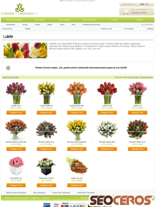 florarieintimisoara.ro/lalele.htm tablet previzualizare