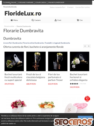 floridelux.ro/florarie-dumbravita.html tablet obraz podglądowy