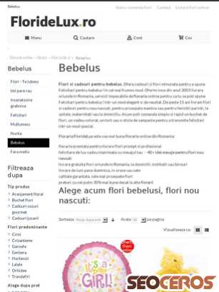 floridelux.ro/flori-pentru-ocazii/flori-pentru-zi-de-zi/flori-cadouri-bebelus tablet previzualizare