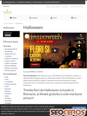 floridelux.ro/halloween tablet obraz podglądowy