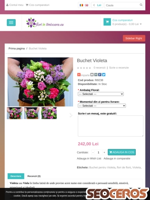 floriintimisoara.eu/buchet-violeta tablet vista previa