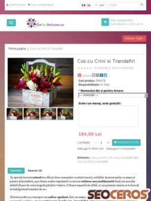 floriintimisoara.eu/cos-crini-si-trandafiri tablet előnézeti kép
