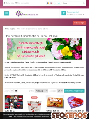 floriintimisoara.eu/flori-sfintii-constantin-si-elena tablet előnézeti kép