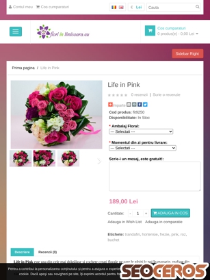 floriintimisoara.eu/life-in-pink tablet vista previa