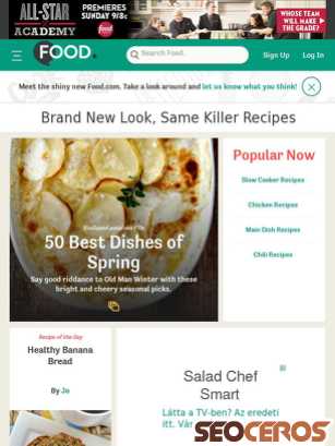 food.com tablet preview