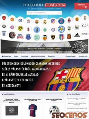 football-fanshop.hu tablet preview