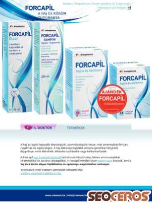 forcapil.hu tablet preview