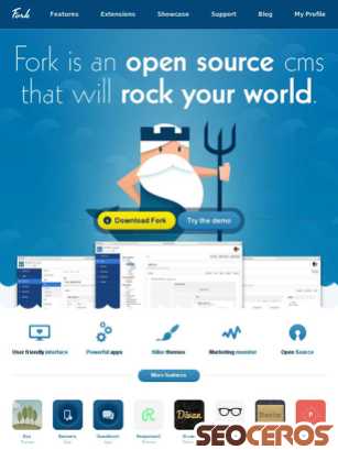 fork-cms.com tablet 미리보기