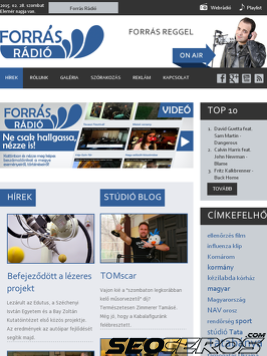 forrasradio.hu tablet előnézeti kép
